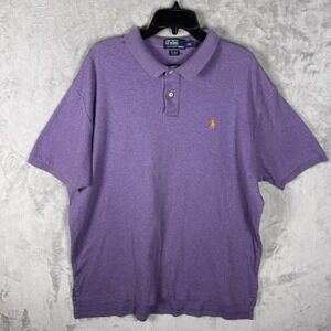 Polo Ralph Lauren Polo Shirt Mens 2XL Purple Classic Fit Short Sleeve‎ Cotton